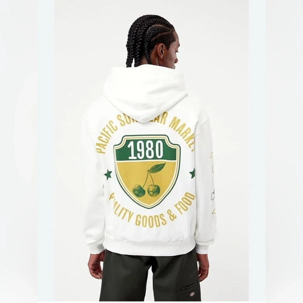 Pacific Sunwear Cream Hoodie with 1980 Graphic| PacSun|